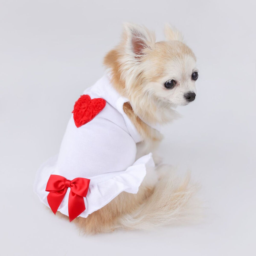 Pink Puff Heart Dog Dress