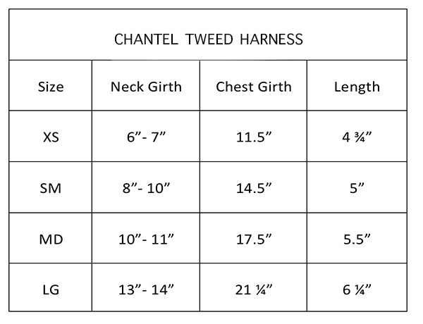 Chantel Tweed Dog Harness