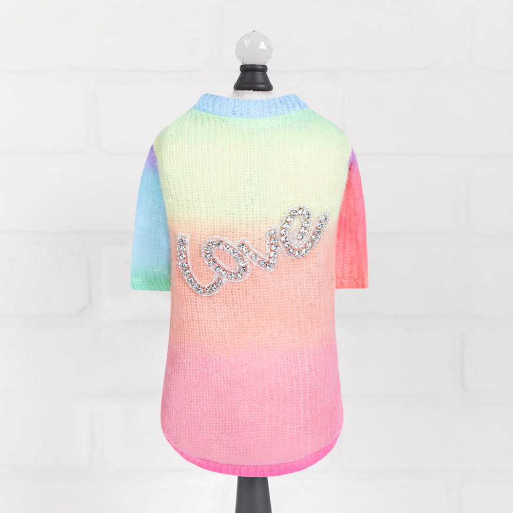 Suéter de perro Rainbow Love